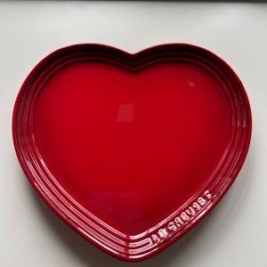 Le Creuset large heart plate with LC logo